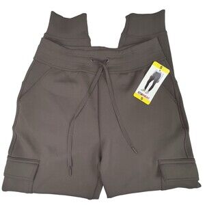 32 Degrees Heat Ladies Size Small Tan Brown Cargo Jogger Sweat Track Pant